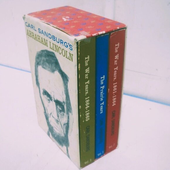 Carl Sandburgs Abraham Lincolns Box Set Prairie Years 1-3 War Years - Picture 2 of 7